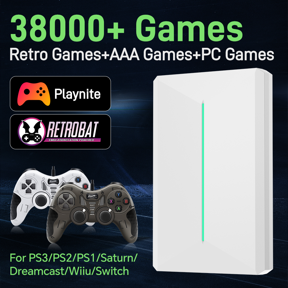 Gaming Console Driving - Playnite&Retrobat 500GB Game Hard Drive Consoles