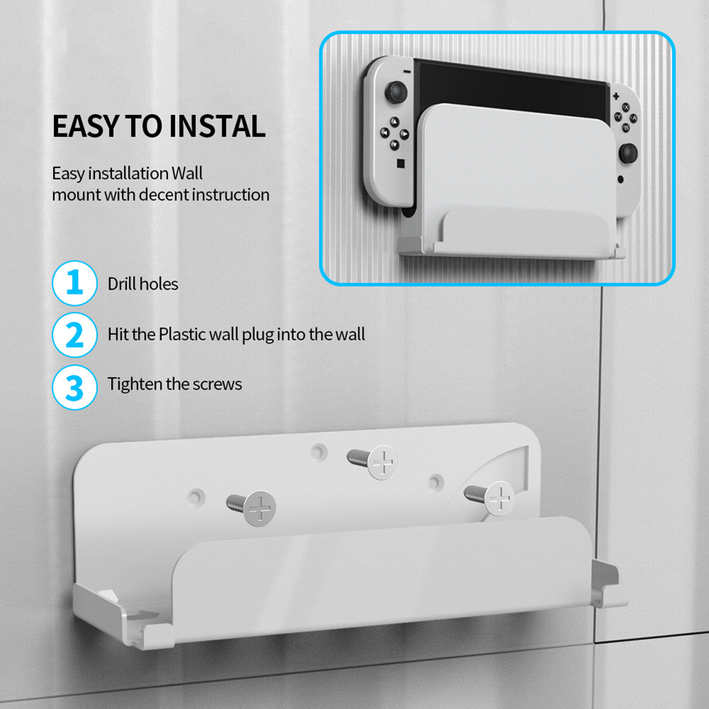 Gaming Console Organizer - Universal Game Host Wall Bracket Replacement