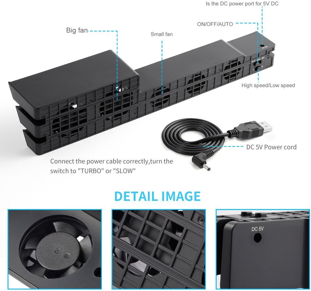 Fan Cooling Cooler For Sony PS - Gaming Console Organizer review and price
