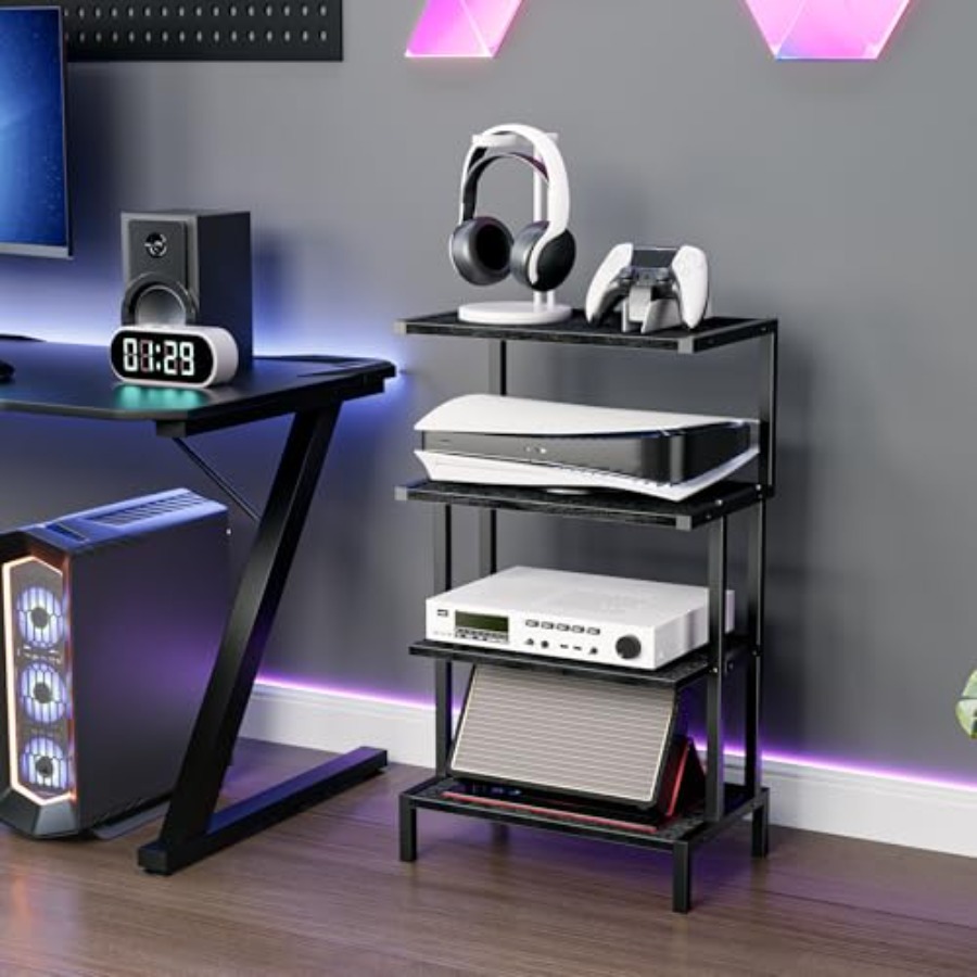 Media Stand Gaming Shelf 4 Tie - Gaming Console Organizer review and price