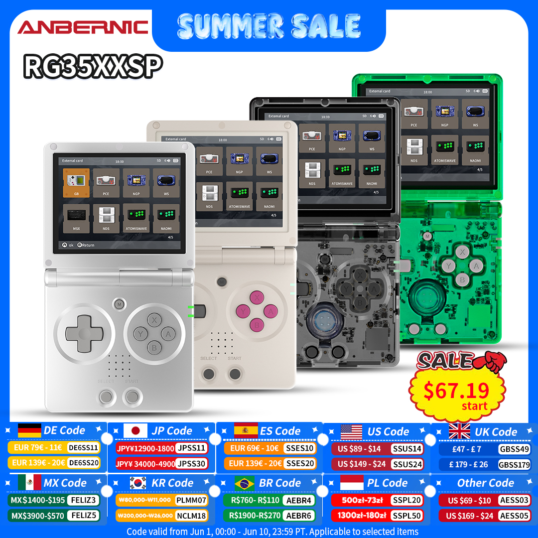Anbernic RG35XXSP Retro Flip H - Gaming Console Bluetooth review and price