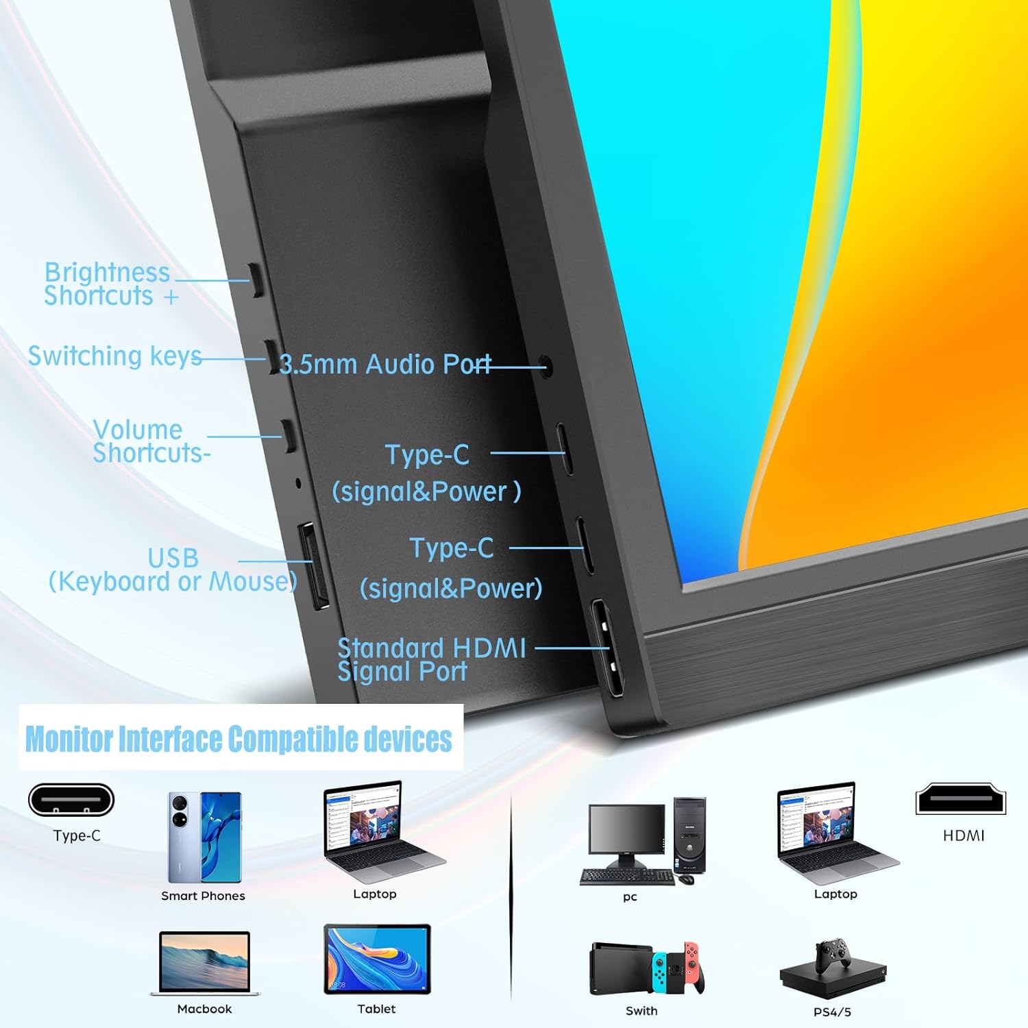 Portable Monitor 13.3Inch LED  - Gaming Console Or Pc review and price