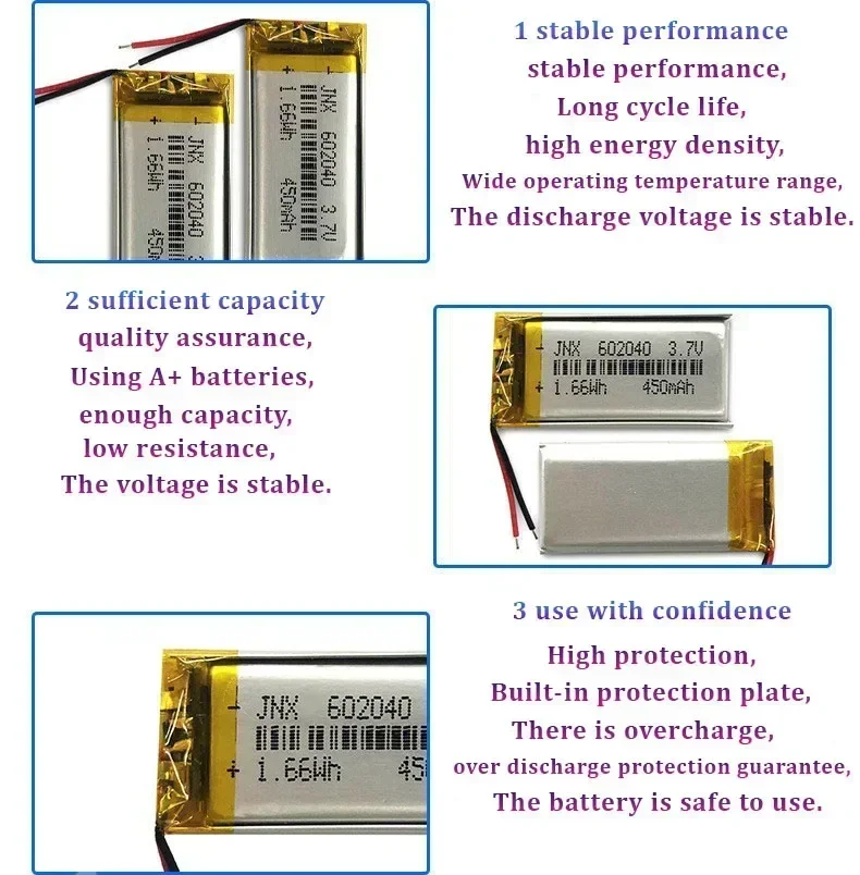 602040 Polymer Li Po Battery 3 - Gaming Console In Car review and price